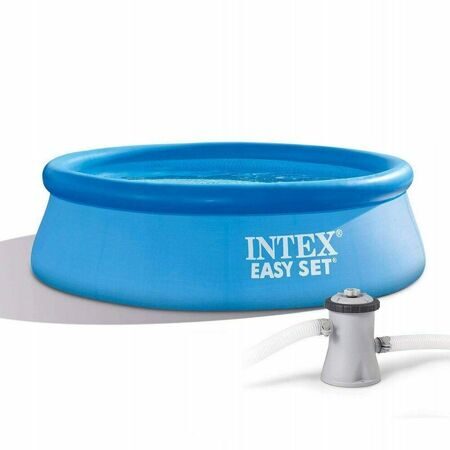 Надувной бассейн с надувным верхним кольцом 305х76см + фильтр-насос Intex 28122